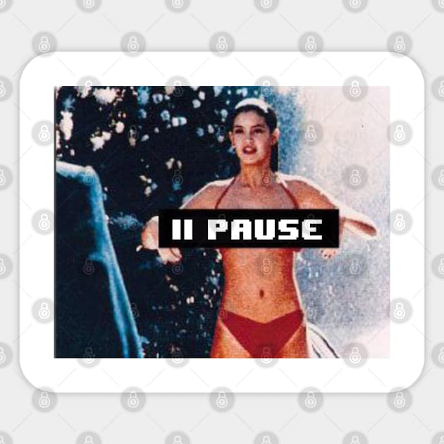 PAUSE Sticker by YourLuckyTee